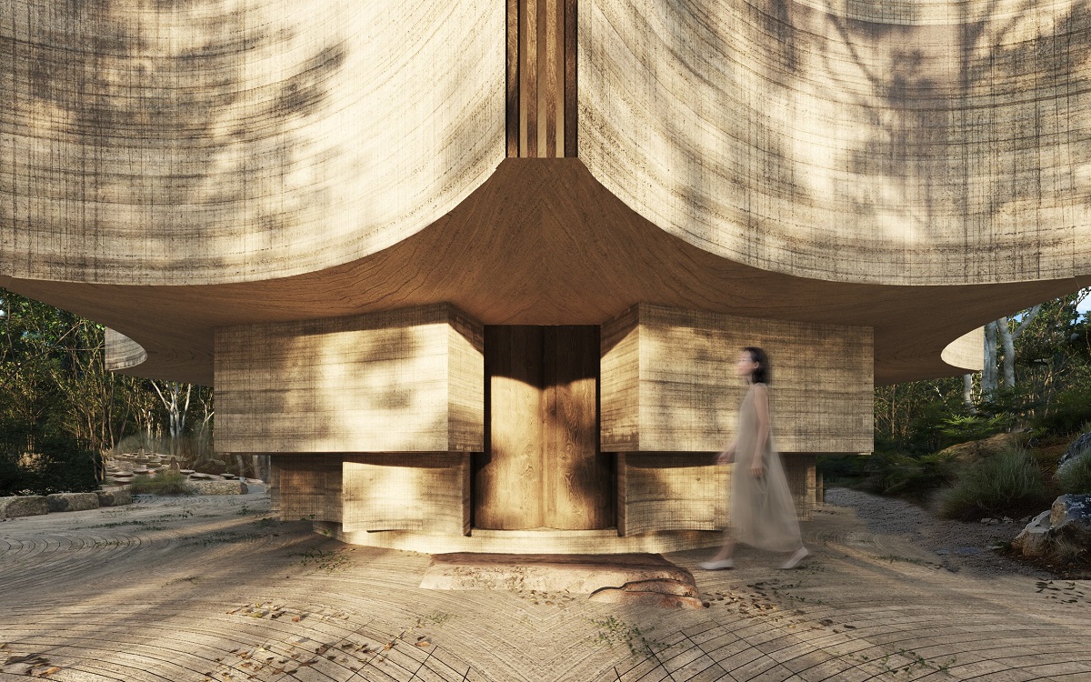 render of sound temple Ahama