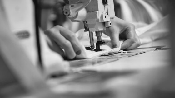 close up of hands working on production in Silentnight factory