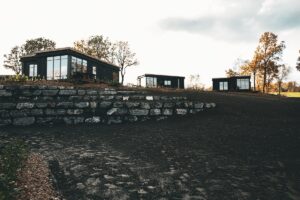 exterior view of Hillview Resort cabins