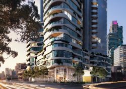 external facade and view of Hyatt House south Melbourne from street level