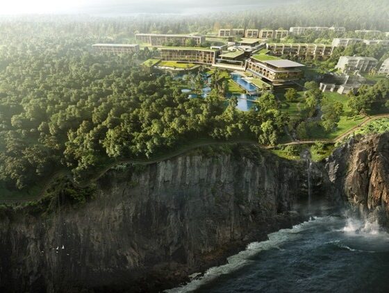 Render of architecture of JW Marriott in Jeju