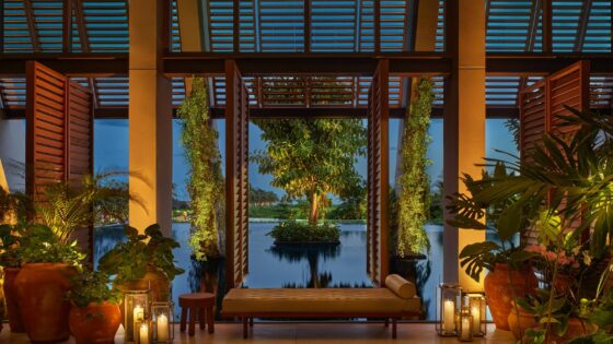 framed seat with plants at The Riviera Maya EDITION